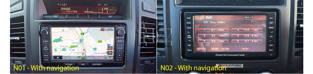 SRRMP08AND GPS Aftermarket Misubishi Pajero Shogun 2006 2007 2008 2009 2010 2011 2012 2013 2014 2015 NS NT NW NX chassis 4th generation gen large 9-inch 9' touchscreen Universal Double DIN Latest Australia UK European USA Original CarPlay Android Auto 10 Car USB player radio stereo 4G LTE WiFi head unit details Aftermarket External and Internal Microphone Bluetooth Europe Sat Nav Navi Plug and Play ISO Plug Wiring Harness Matching Fascia Kit Facia Free Reversing Camera Album Art ID3 Tag RMVB MP3 MP4 AVI MKV Full High Definition FHD MyLink My Link 1080p DAB+ Digital Radio DAB + Connects2 CTSMT007.2 CTSMT003.2