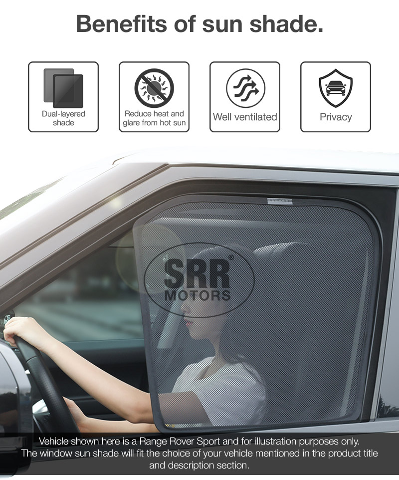 SRR Motors Sunshades WSNR01 Nissan Navara NP300 D23 2015 2016 2017 2018 2019 2020 2021 2022 2023 Custom Side Window Magnetic Sun Shade Rear Door Side Car Truck Compatible With Privacy Curtain